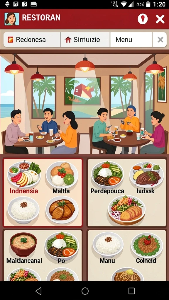 Tampilan antarmuka game yang intuitif.