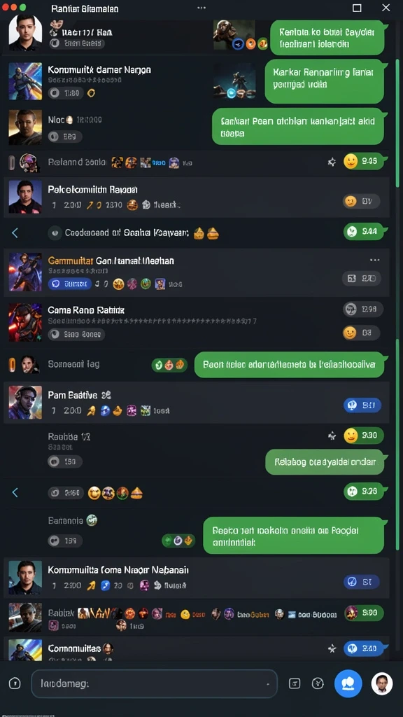 Aksi pertarungan seru antara karakter dan musuh.