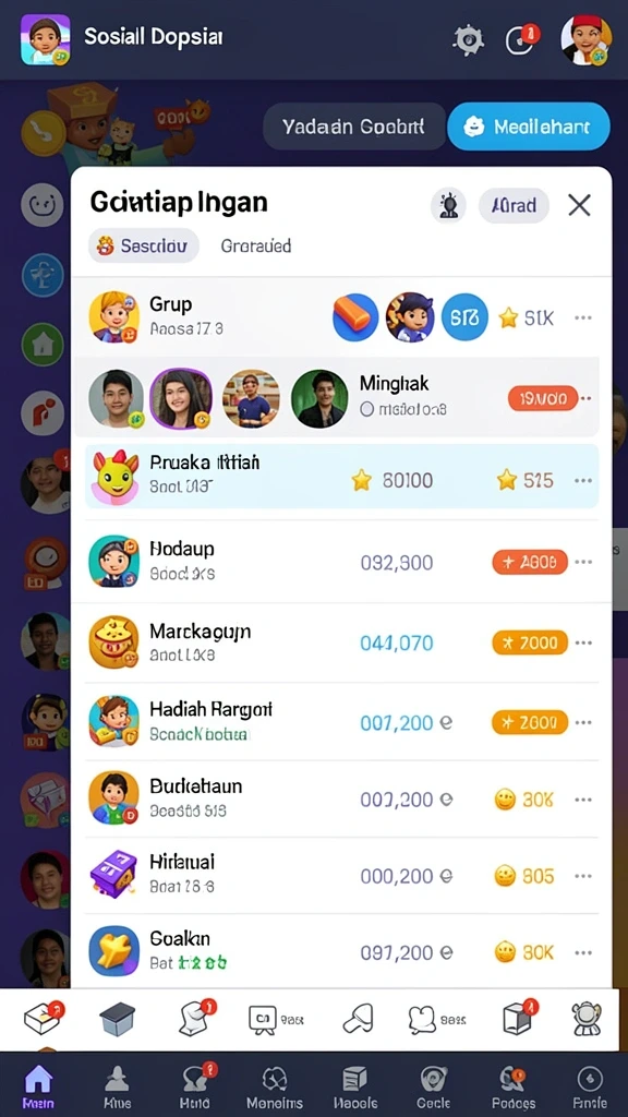 Tampilan antarmuka utama BARA22 yang menarik.