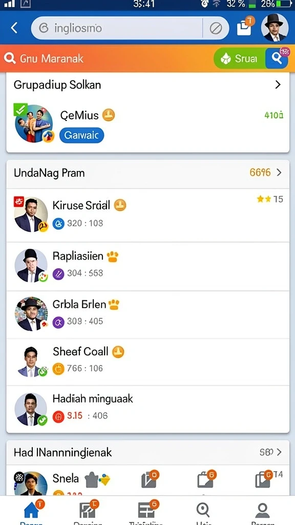 Tampilan awal yang menarik dan intuitif.