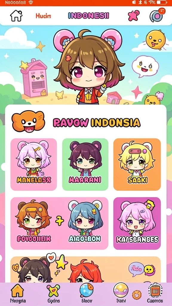 Karakter unik yang menambah keseruan game.