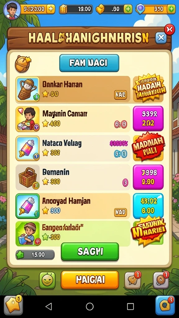 Mode permainan yang beragam dan menarik.